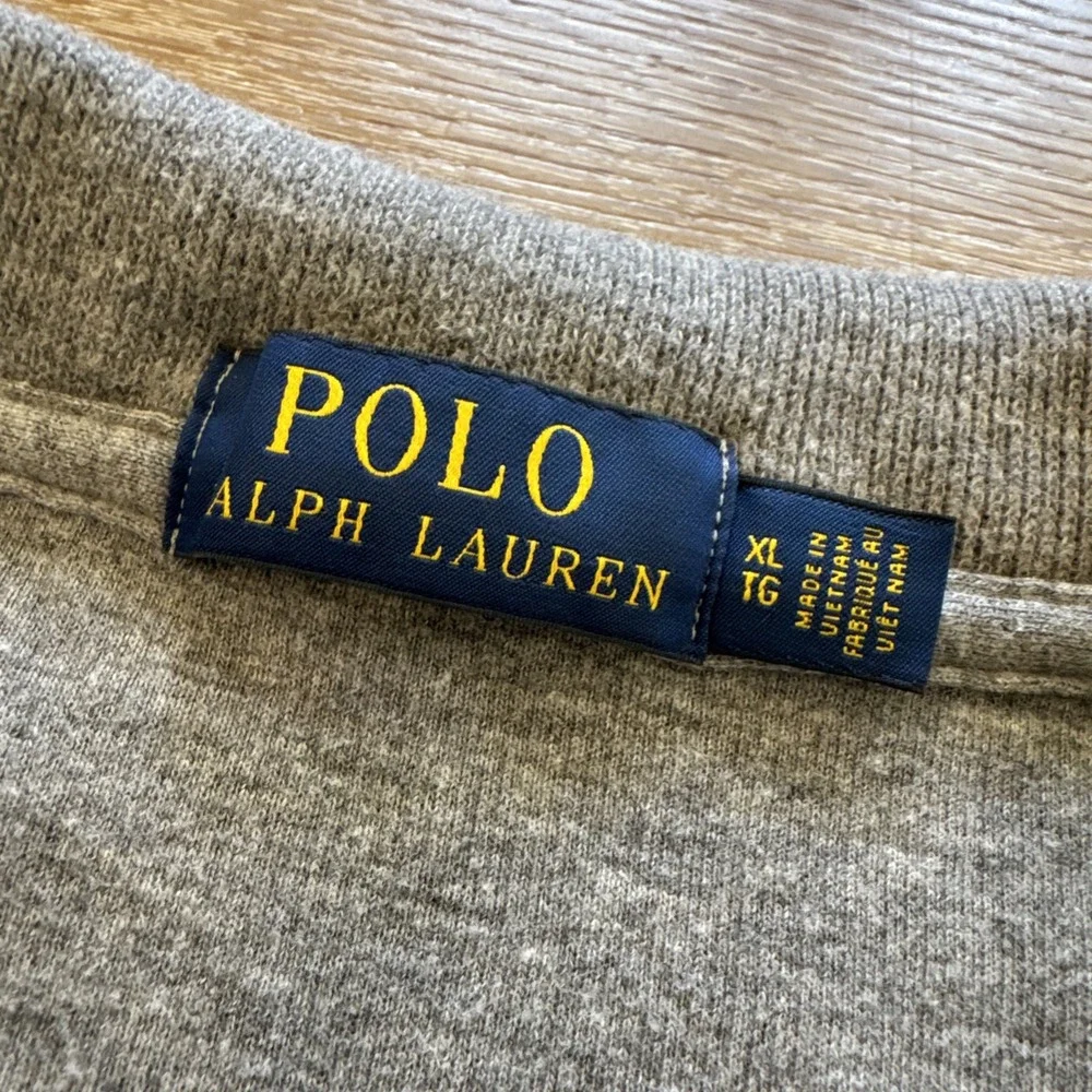 Polo Ralph Lauren Sweater Mens XL 1/4 Zip Pullover Knit Pony Casual‎ Gray Preppy